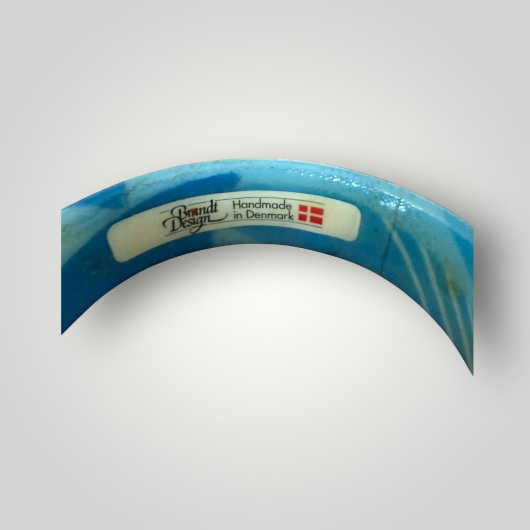 Bracelet bangle bleu – Brandt Design (fait main au Danemark) 7cm diamètre