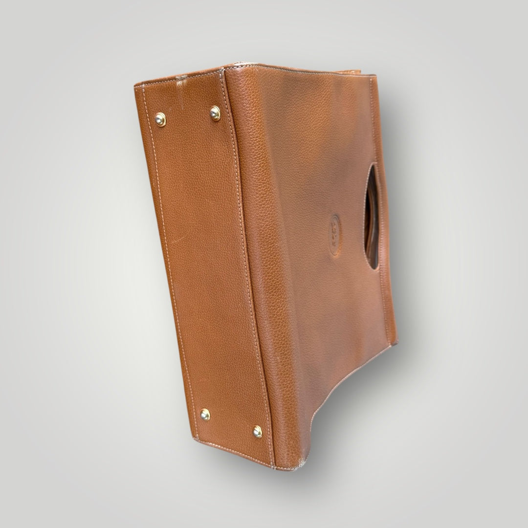 Sac Longchamp en cuir camel – Élégance intemporelle