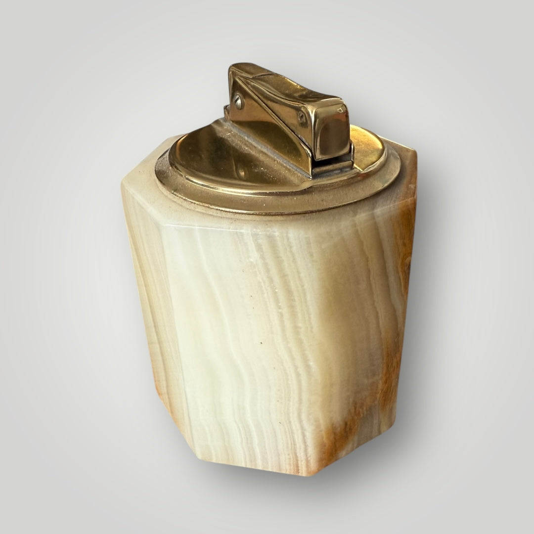 Briquet Vintage en Pierre d’Onyx – Élégance Rétro & Objet de Collection