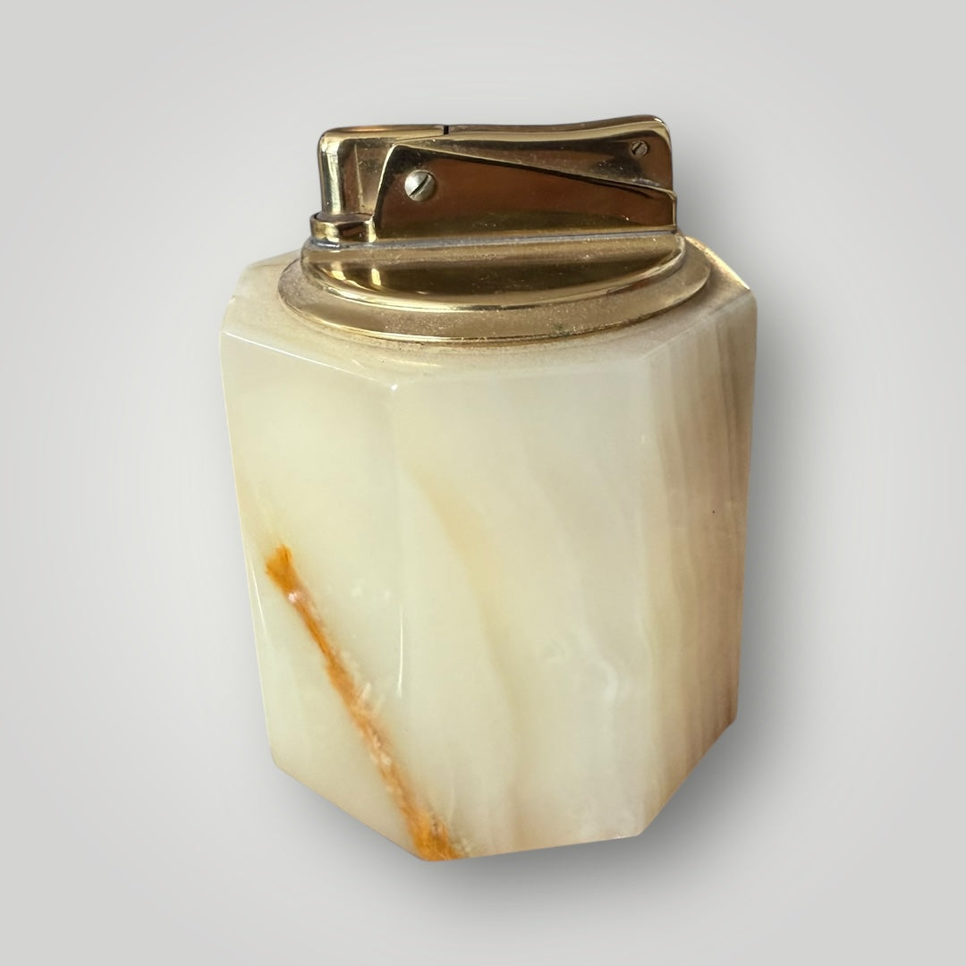 Briquet Vintage en Pierre d’Onyx – Élégance Rétro & Objet de Collection