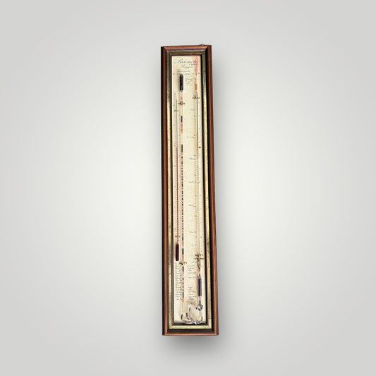 Baromètre mural ancien – 106 x 20 cm | Élégance vintage et précision intemporelle