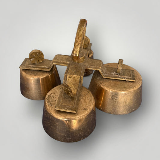 Gilded bronze ceremonial bell – Ancient liturgical or ritual object