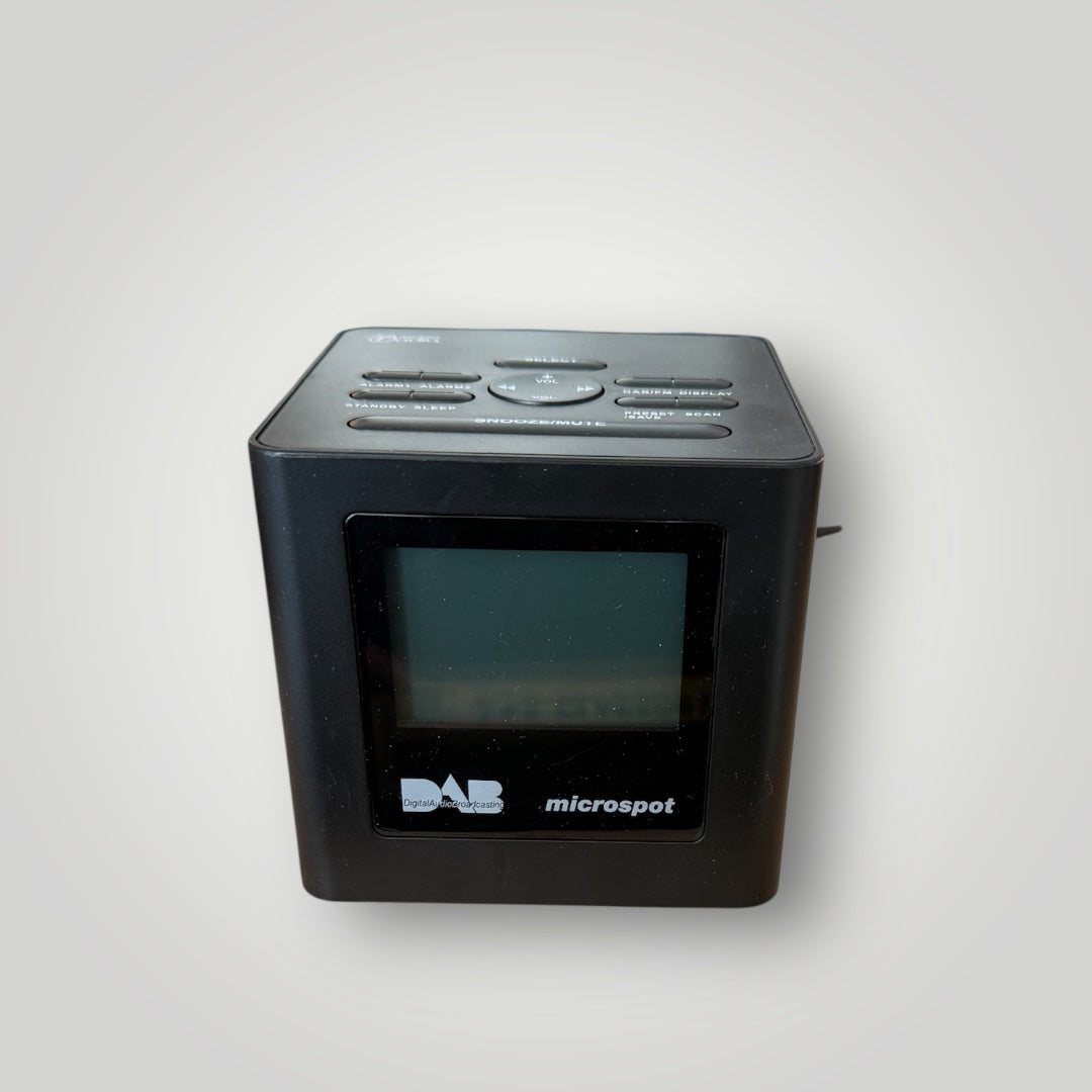 Microspot radio alarm clock