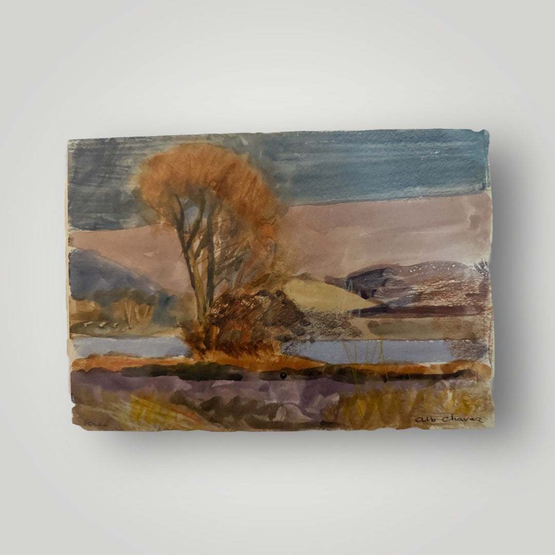 Aquarelle signée Albert Chavaz – 25 x 18 cm (cadre 48 x 35 cm)