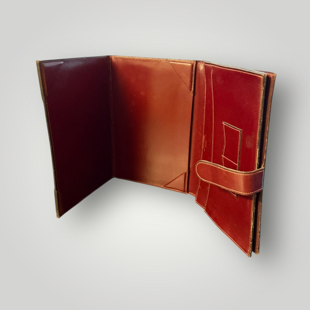 Porte-documents Hermès en cuir marron