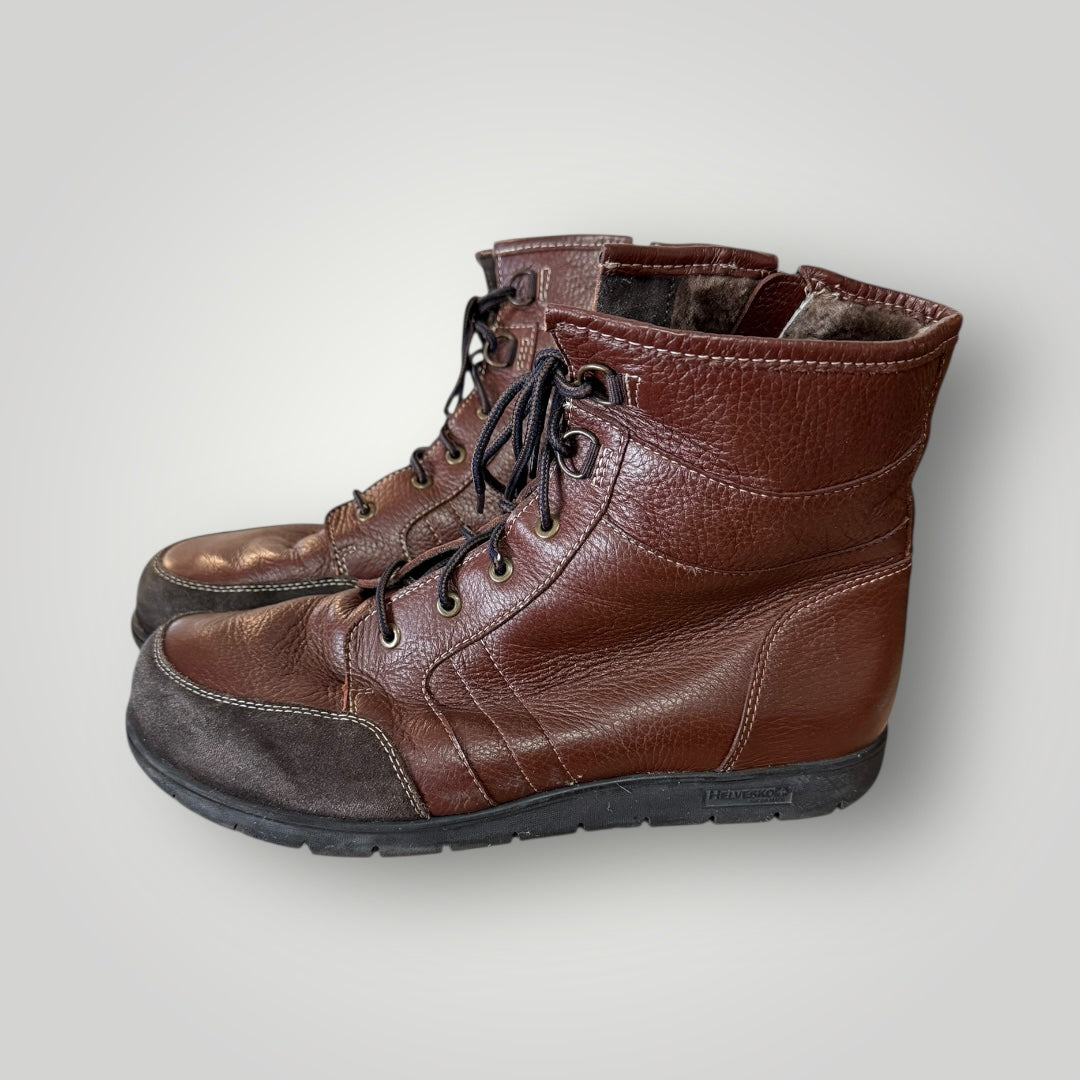 Bottes montantes cuir marron – Helvesko - Taille 43