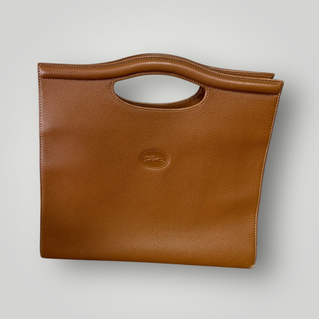 Sac Longchamp en cuir camel – Élégance intemporelle