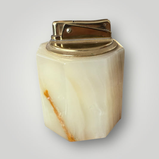 Briquet Vintage en Pierre d’Onyx – Élégance Rétro & Objet de Collection